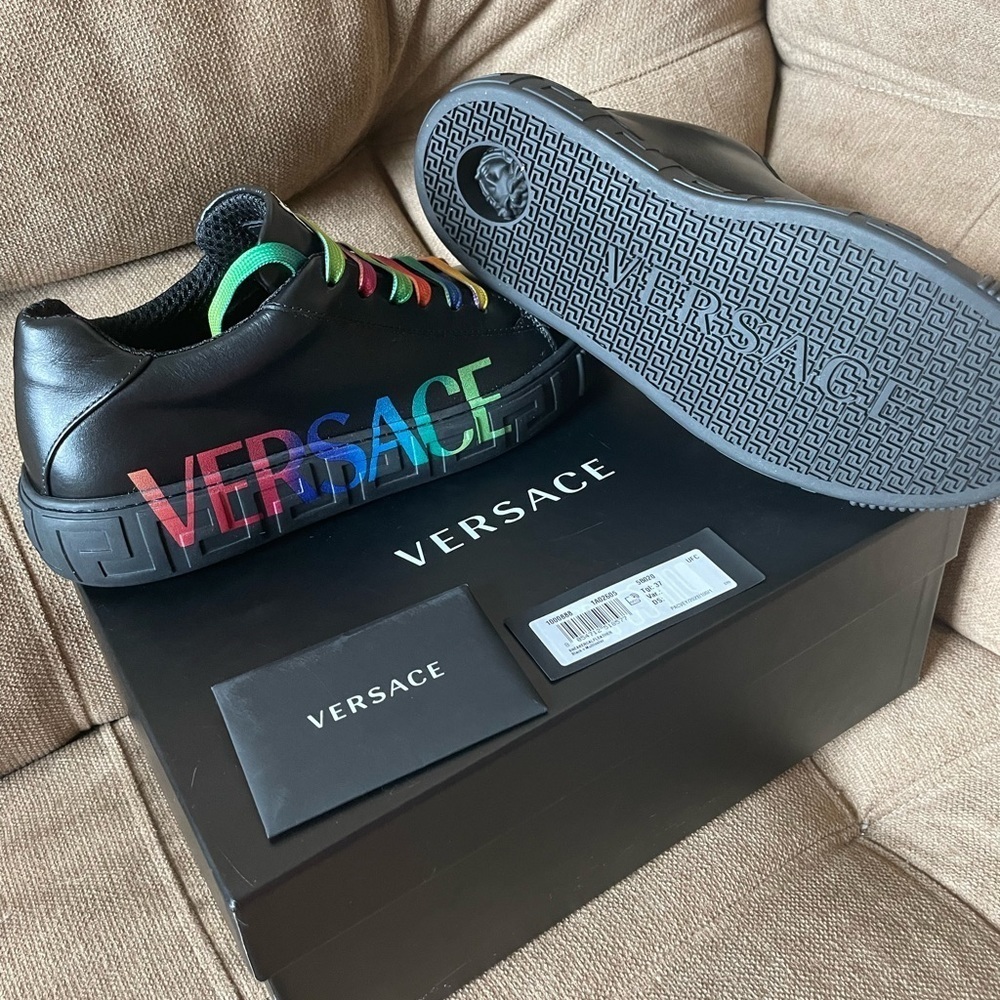 Versace Leather Sneakers - Picture 7 of 12